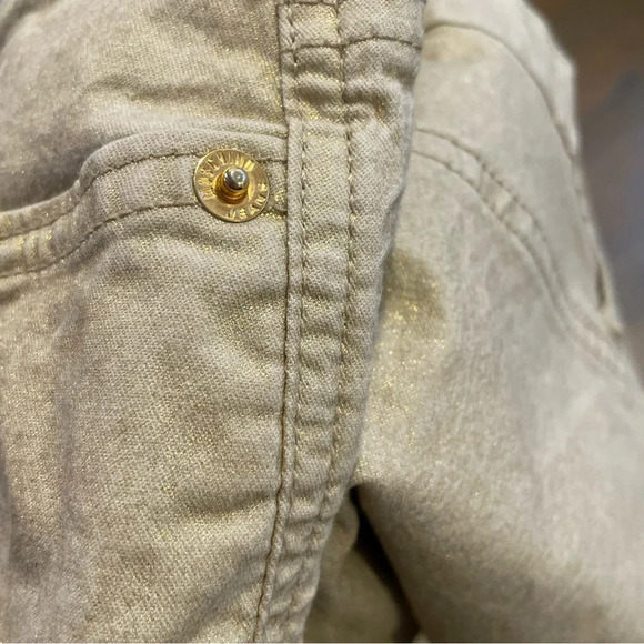 Vintage MOSCHINO Jeans Wide Leg Gold Shimmer Spice Girls - Picture 7 of 9